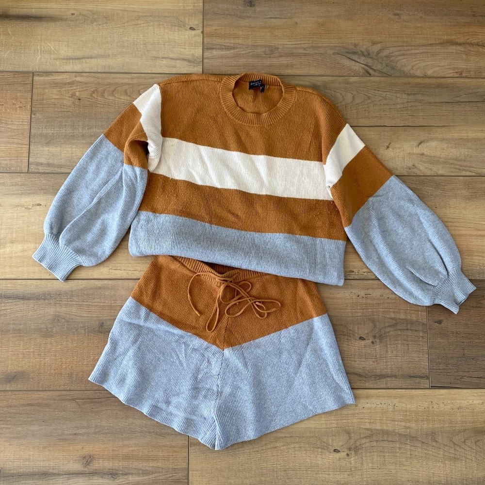 Yellow the Label- Brekky Sweater Set - Matching Ribbed Sweater & Shorts